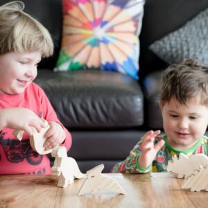 Wooden Dinosaur Set